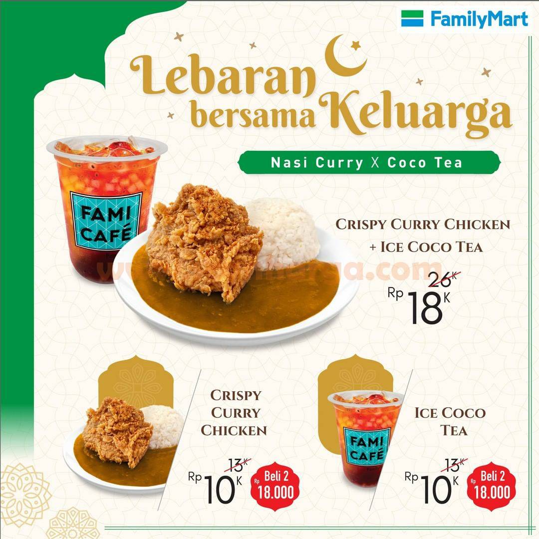 FAMILYMART Promo LEBARAN – Harga Spesial Nasi Crispy Curry & Ice Coco Tea Cuma 18Rb